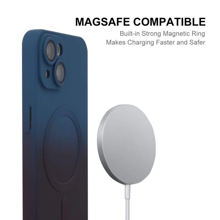 ENKAY Hat-Prince MagSafe Rainbow Gradient Silicone Phone Case with Lens Film, For iPhone 14 Plus, For iPhone 14, For iPhone 14 Pro, For iPhone 14 Pro Max