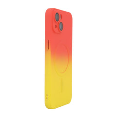 ENKAY Hat-Prince MagSafe Rainbow Gradient Silicone Phone Case with Lens Film, For iPhone 14 Plus, For iPhone 14, For iPhone 14 Pro, For iPhone 14 Pro Max