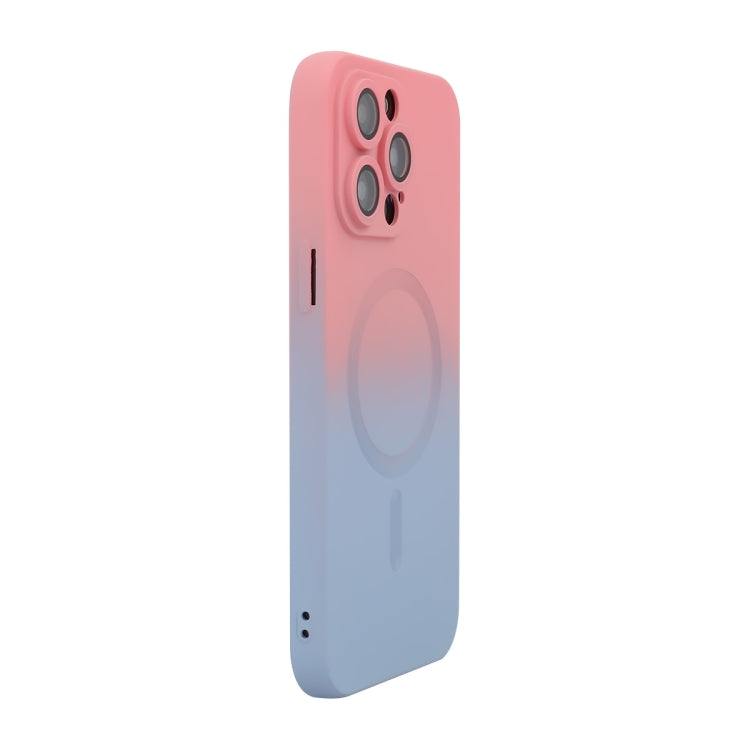 ENKAY Hat-Prince MagSafe Rainbow Gradient Silicone Phone Case with Lens Film, For iPhone 15 Pro Max, For iPhone 15 Pro, For iPhone 15 Plus, For iPhone 15