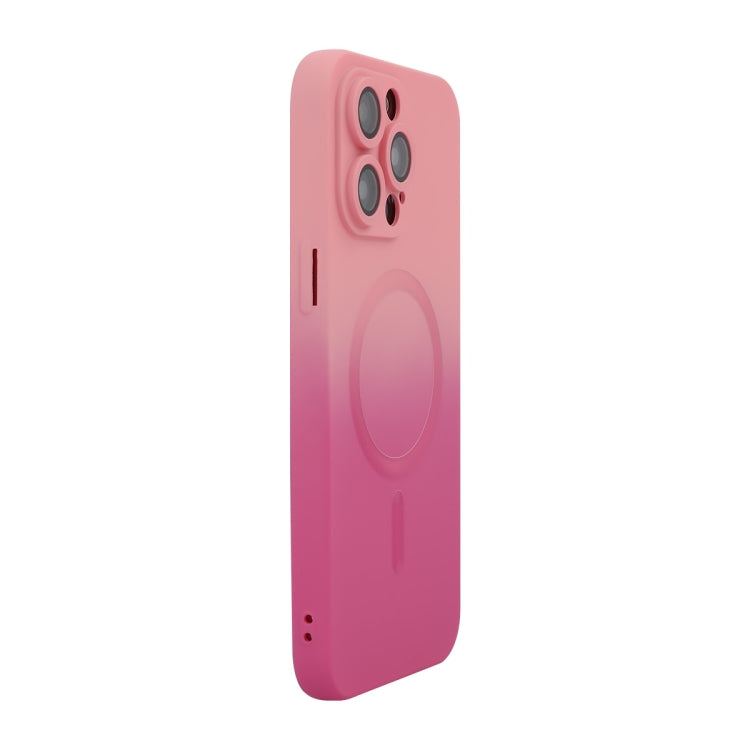 ENKAY Hat-Prince MagSafe Rainbow Gradient Silicone Phone Case with Lens Film, For iPhone 15 Pro Max, For iPhone 15 Pro, For iPhone 15 Plus, For iPhone 15