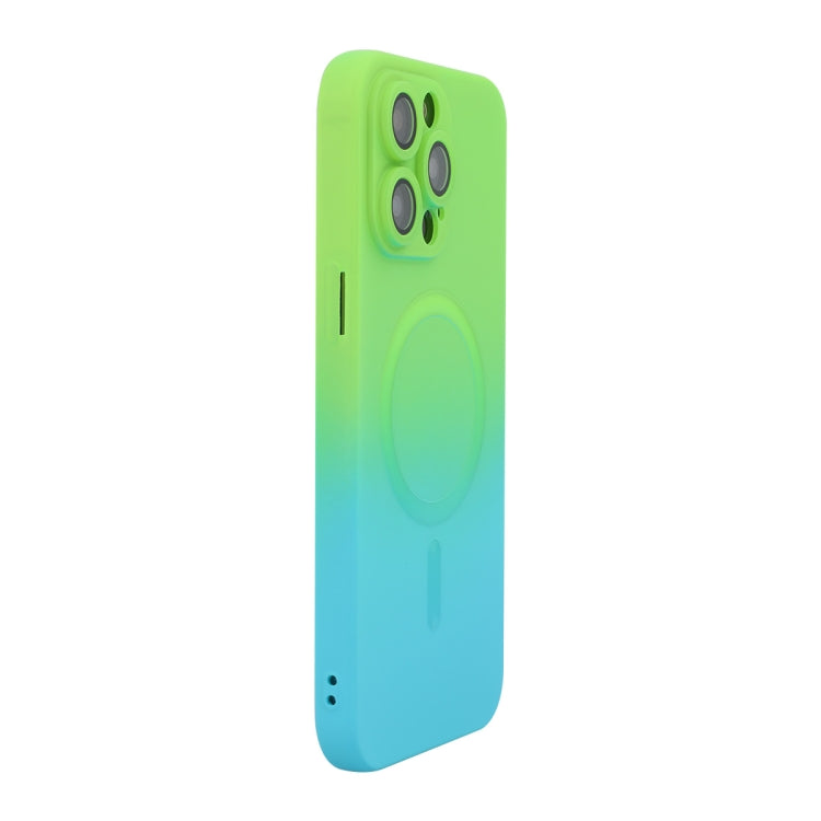 ENKAY Hat-Prince MagSafe Rainbow Gradient Silicone Phone Case with Lens Film, For iPhone 15 Pro Max, For iPhone 15 Pro, For iPhone 15 Plus, For iPhone 15
