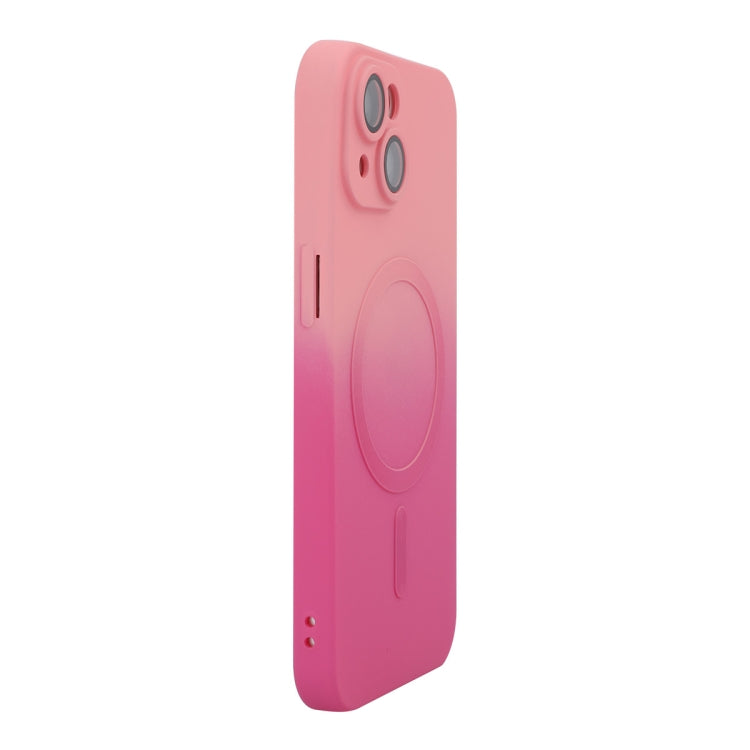 ENKAY Hat-Prince MagSafe Rainbow Gradient Silicone Phone Case with Lens Film, For iPhone 15 Pro Max, For iPhone 15 Pro, For iPhone 15 Plus, For iPhone 15