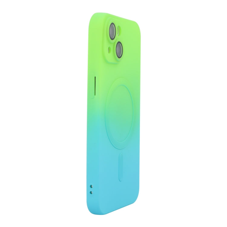 ENKAY Hat-Prince MagSafe Rainbow Gradient Silicone Phone Case with Lens Film, For iPhone 15 Pro Max, For iPhone 15 Pro, For iPhone 15 Plus, For iPhone 15