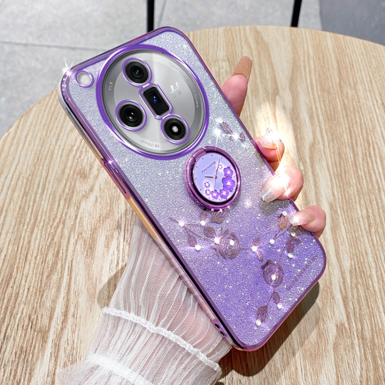 Gradient Glitter Immortal Flower Ring All-inclusive Phone Case