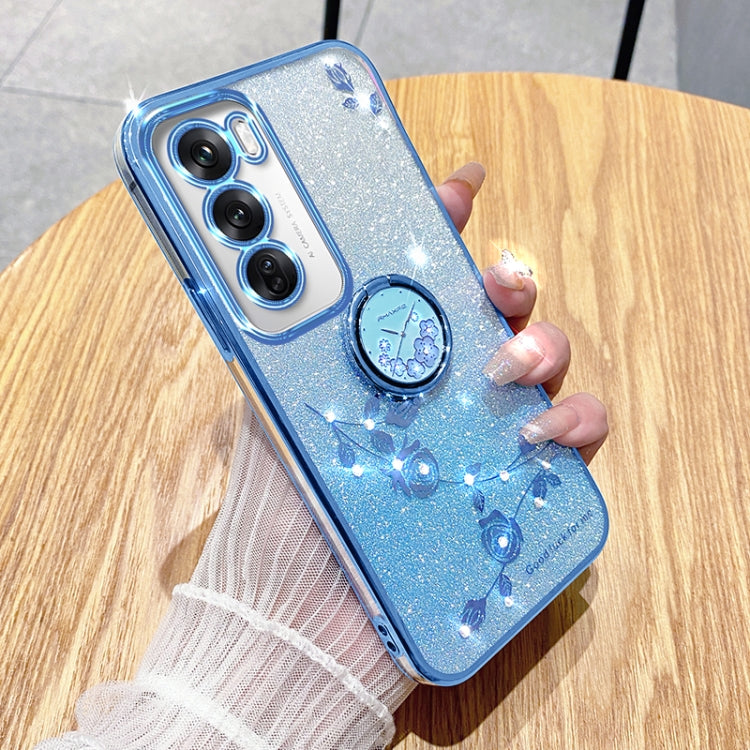 Gradient Glitter Immortal Flower Ring All-inclusive Phone Case, For OPPO Reno12 Pro  Global, For OPPO Reno12 Global, For OPPO A3 Pro, For OPPO Find X7, For OPPO Reno6 Z, For OPPO Reno6, For OPPO Reno6  Pro