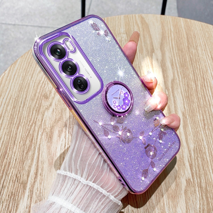 Gradient Glitter Immortal Flower Ring All-inclusive Phone Case