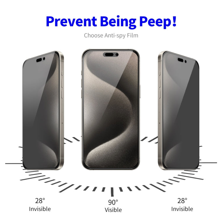 ENKAY Easy Install Anti-peeping Privacy Full Screen Tempered Glass Film