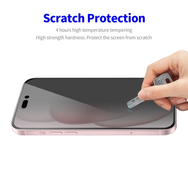 ENKAY Easy Install Anti-peeping Privacy Full Screen Tempered Glass Film, For iPhone 14 / 16e / 13 / 13 Pro, For iPhone 16 Pro Max, For iPhone 16 Pro, For iPhone 16 Plus, For iPhone 15 Plus, For iPhone 16, For iPhone 15, For iPhone 15 Pro Max�����������...