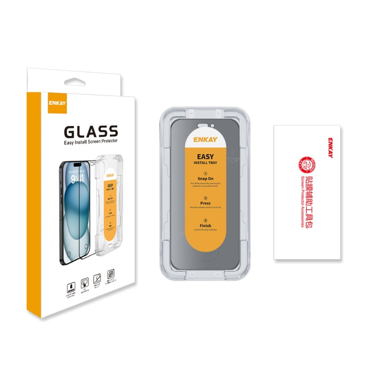 ENKAY Easy Install Anti-peeping Privacy Full Screen Tempered Glass Film