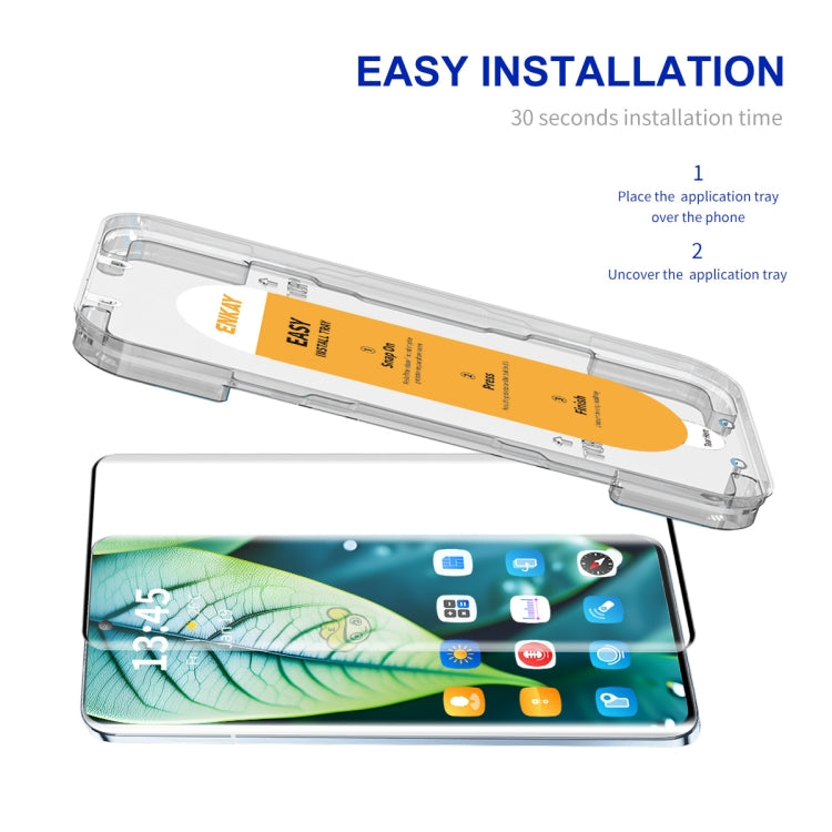 ENKAY Easy Install Hot Bending Full Coverage Side Glue Tempered Glass Film, For vivo S19 Pro, For vivo X100 Ultra, For vivo X90 Pro+, For vivo S15 Pro, For vivo V30 / V30 Pro, For vivo S18 / S18 Pro, For vivo X100 / X100 Pro, For vivo S17 / S17 Pro / S...