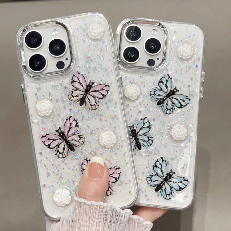 Glitter 3D Butterfly TPU Phone Case, For iPhone 12 Pro Max