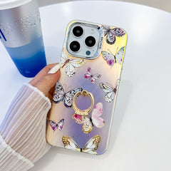 Electroplating Laser Butterfly Ring Holder Phone Case, Series 1