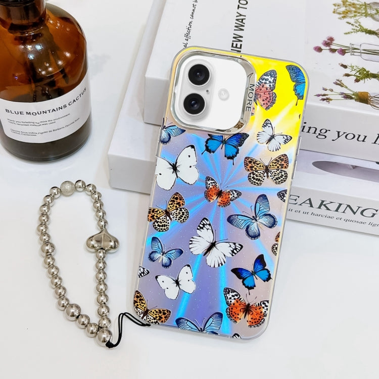 Electroplating Laser Butterfly Phone Case with Wrist Strap, Series 1