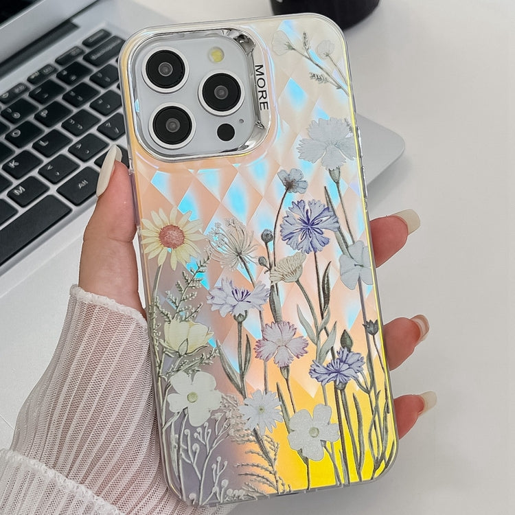 Electroplating Laser Flower Texture TPU Phone Case, Series 1