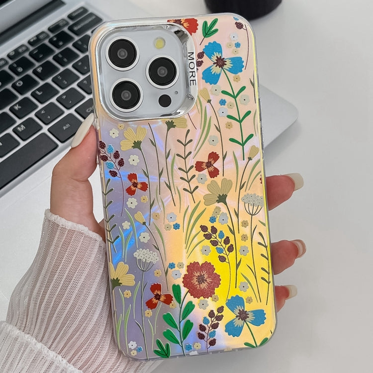 Electroplating Laser Flower Texture TPU Phone Case, Series 1