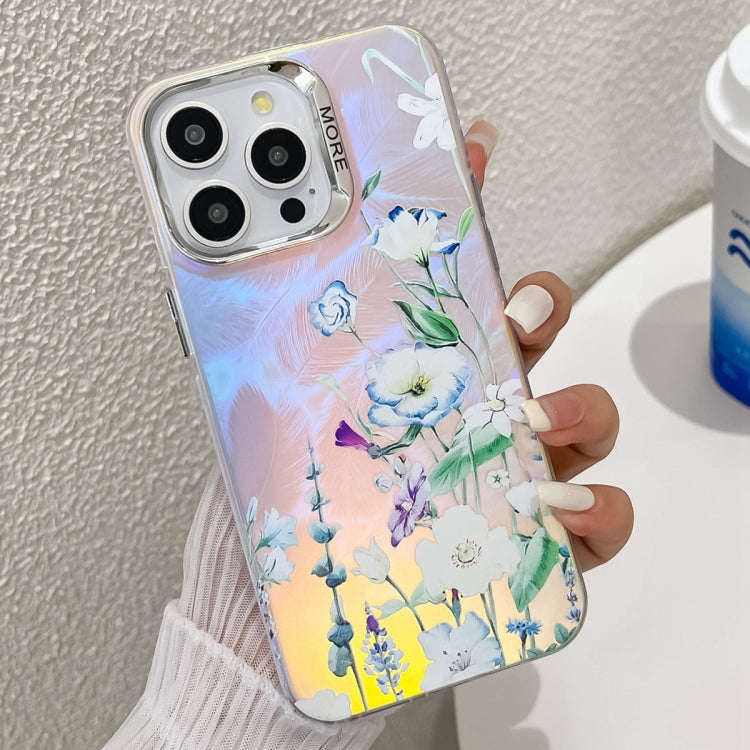 Electroplating Laser Flower Texture TPU Phone Case, Series 1