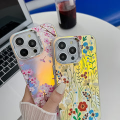 Electroplating Laser Flower Texture TPU Phone Case, Series 1