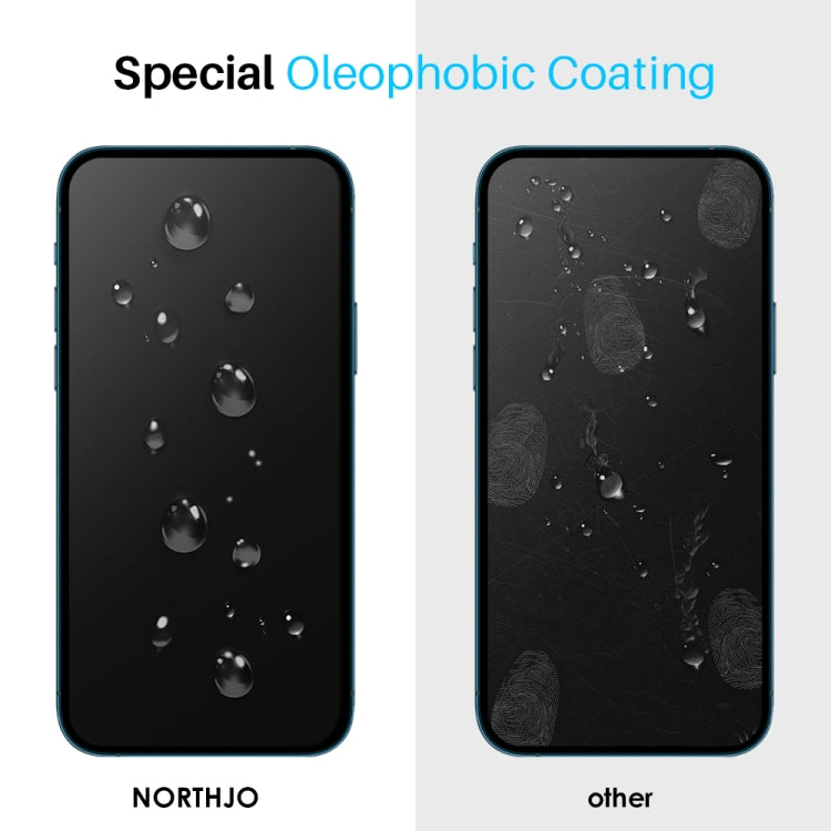 NORTHJO 2pcs A++ Tempered Glass Film with Installation Frame