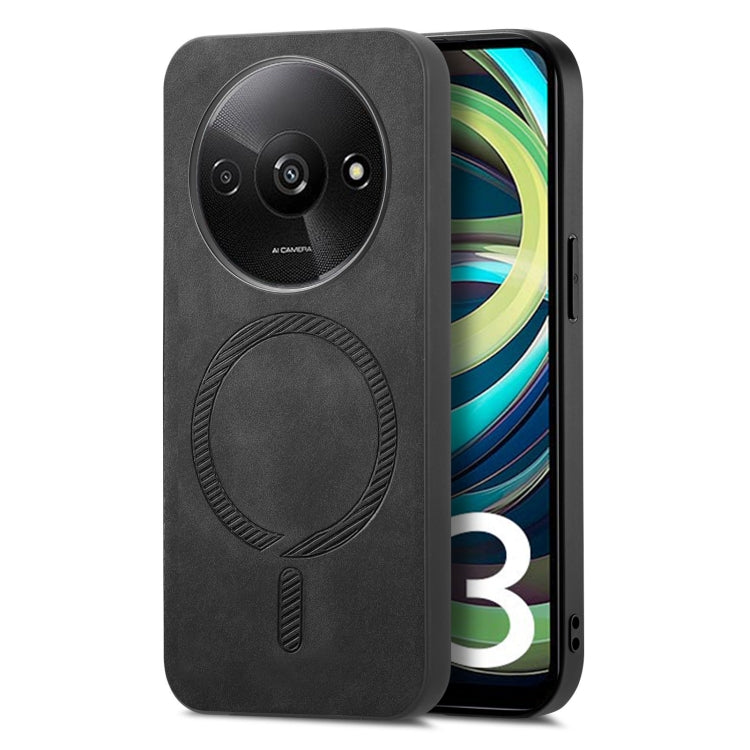 Solid Color Retro Magsafe PU Back Cover Phone Case, For Xiaomi 14T, For Xiaomi Redmi Turbo 3 5G, For Xiaomi Redmi A3