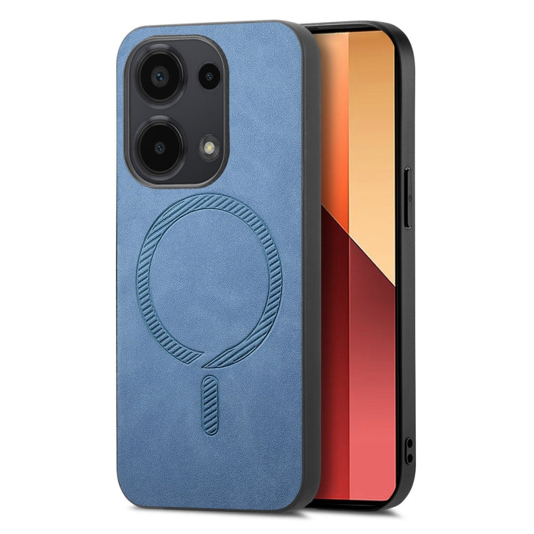 Solid Color Retro Magsafe PU Back Cover Phone Case, For Xiaomi Redmi Note 13 Pro 4G, For Xiaomi Redmi Note 13 4G, For Xiaomi Redmi Note 13R Pro