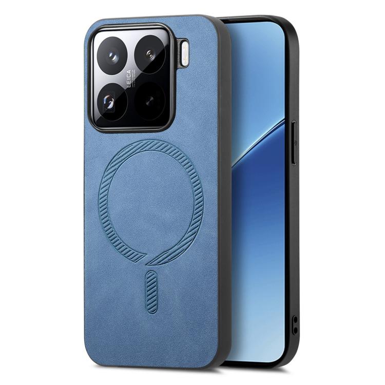 Solid Color Retro Magsafe PU Back Cover Phone Case, For Xiaomi 15 Pro, For Xiaomi 15, For Xiaomi Redmi Note 14 5G