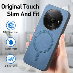 Solid Color Retro Magsafe PU Back Cover Phone Case, For Xiaomi Redmi Note 14 Pro+ 5G, For Xiaomi Redmi Note 14 Pro 5G, For Xiaomi 14T Pro