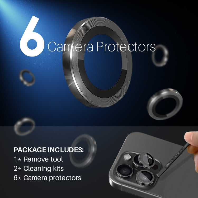 NORTHJO 2 Sets 6pcs Camera Lens Protector Cover Metal Ring Film