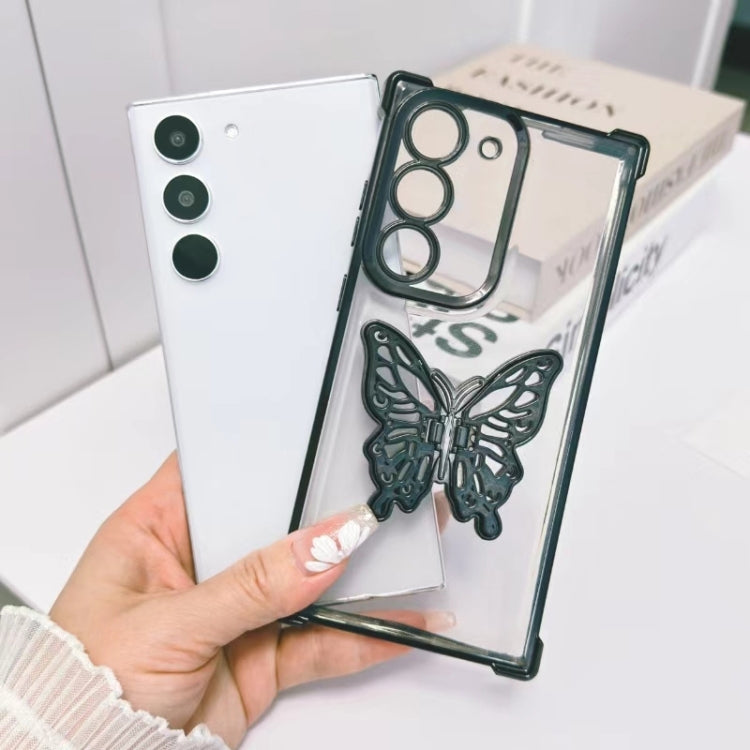 Electrpolated 3D Butterfly Holder TPU Phone Case, Series 1