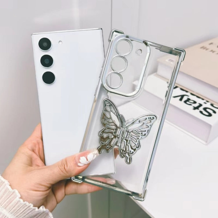 Electrpolated 3D Butterfly Holder TPU Phone Case, Series 1