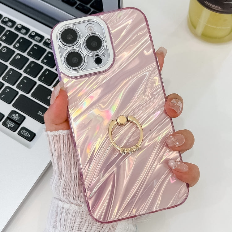 Plating Glitter Texture Ring Holder TPU Phone Case with Lens Film, Series 1