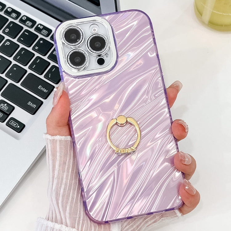 Plating Glitter Texture Ring Holder TPU Phone Case with Lens Film, Series 1