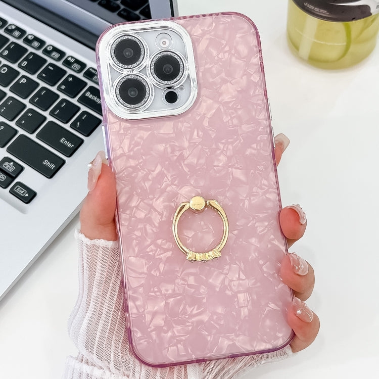 Plating Glitter Texture Ring Holder TPU Phone Case with Lens Film, Series 1