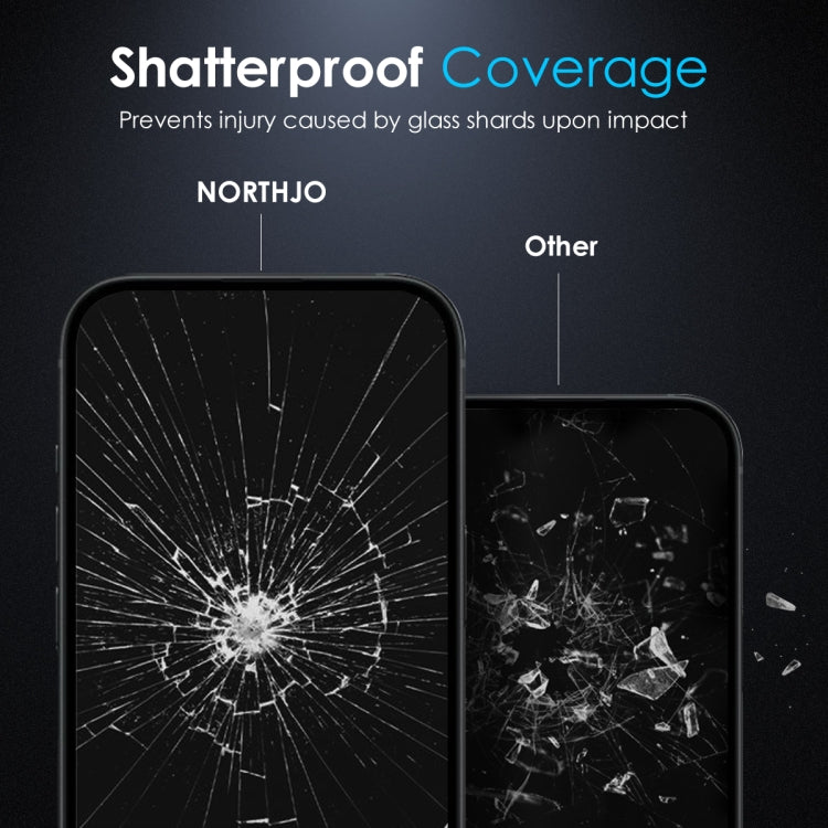 NORTHJO Matte Silkscreen Anti-Fingerprint Tempered Glass Film