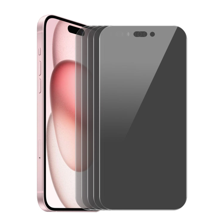 5pcs ENKAY Hat-Prince 28 Degree Anti-peeping Privacy Tempered Glass Film, For iPhone 16 Pro Max, For iPhone 16 Pro, For iPhone 16 Plus, For iPhone 16, For iPhone 15 Pro Max, For iPhone 15 Pro, For iPhone 15 Plus, For iPhone 15