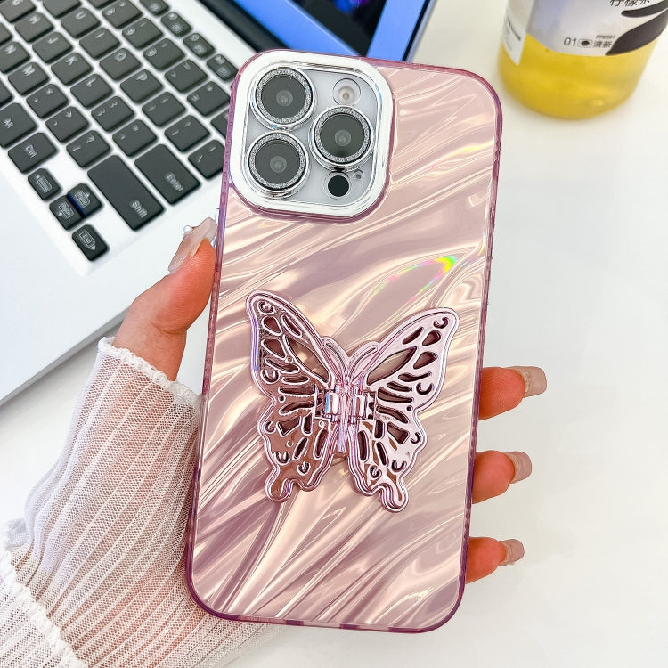 Plating Glitter Texture Butterfly Holder TPU Phone Case with Lens Film, Series 1