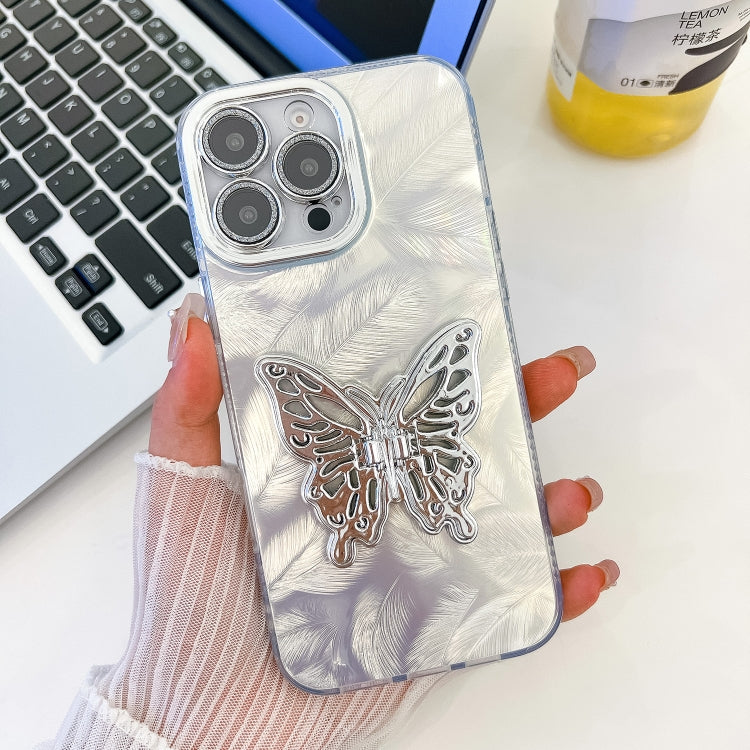 Plating Glitter Texture Butterfly Holder TPU Phone Case with Lens Film, Series 1