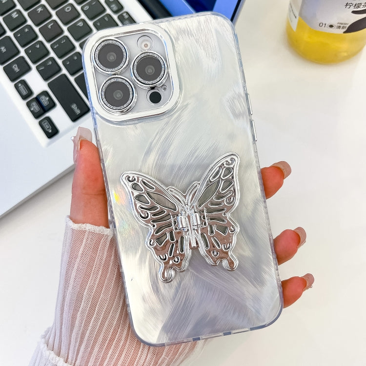 Plating Glitter Texture Butterfly Holder TPU Phone Case with Lens Film, Series 1