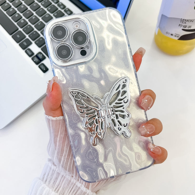 Plating Glitter Texture Butterfly Holder TPU Phone Case with Lens Film, Series 1