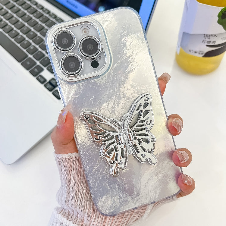 Plating Glitter Texture Butterfly Holder TPU Phone Case with Lens Film, Series 1