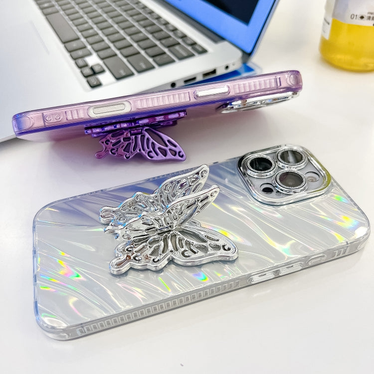 Plating Glitter Texture Butterfly Holder TPU Phone Case with Lens Film, Series 1