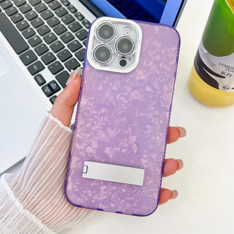 Plating Glitter Texture Fold Holder TPU Phone Case with Lens Film, Series 1