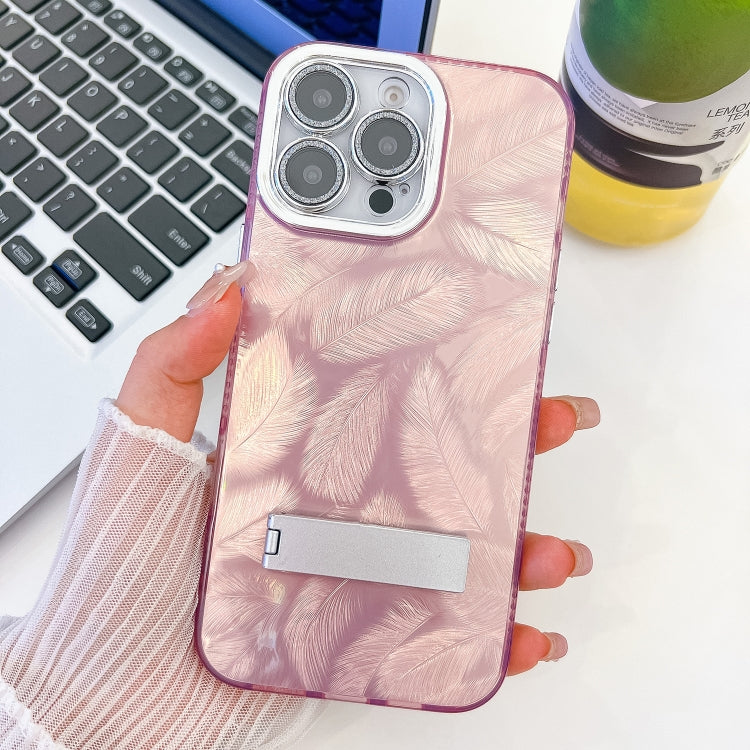 Plating Glitter Texture Fold Holder TPU Phone Case with Lens Film, Series 1