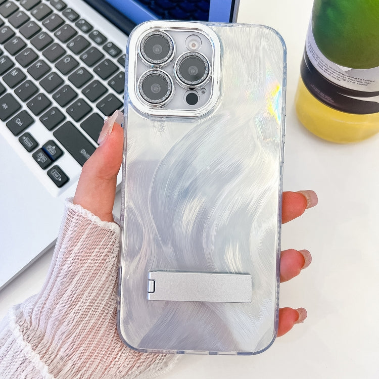 Plating Glitter Texture Fold Holder TPU Phone Case with Lens Film, Series 1