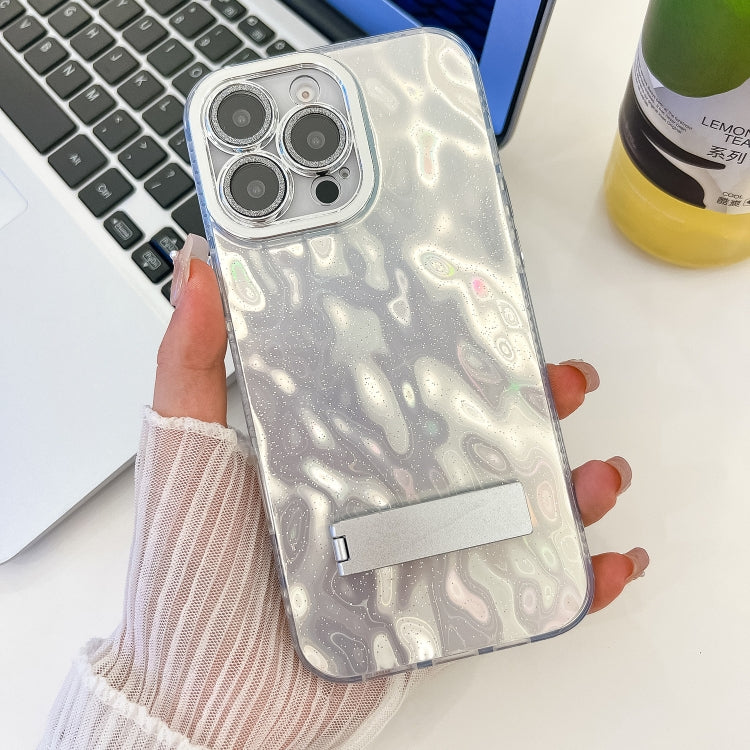 Plating Glitter Texture Fold Holder TPU Phone Case with Lens Film, Series 1