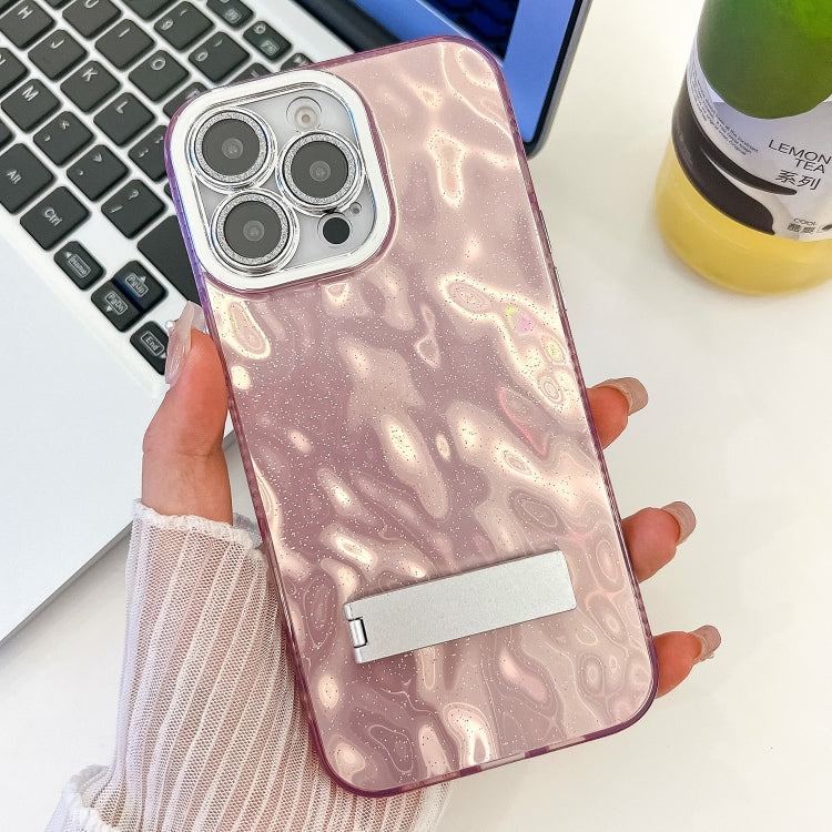 Plating Glitter Texture Fold Holder TPU Phone Case with Lens Film, Series 1