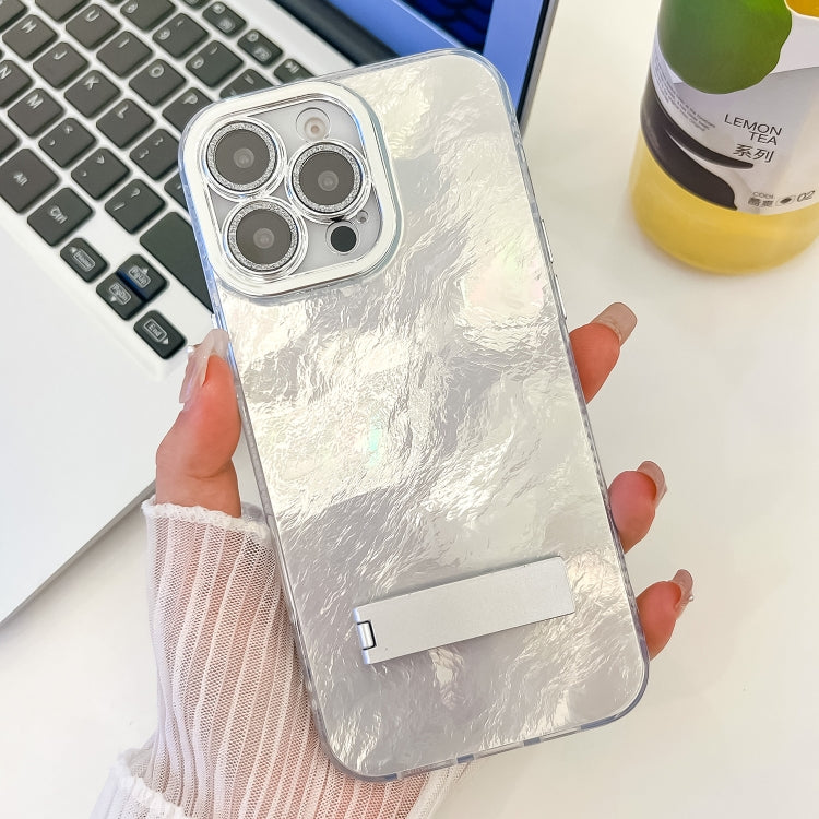 Plating Glitter Texture Fold Holder TPU Phone Case with Lens Film, Series 1