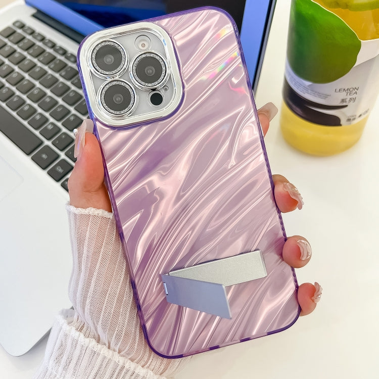 Plating Glitter Texture Fold Holder TPU Phone Case with Lens Film, Series 1