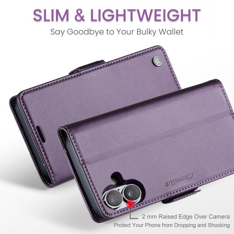 CaseMe 023 Butterfly Buckle Litchi Texture RFID Anti-theft Leather Phone Case, For iPhone 16