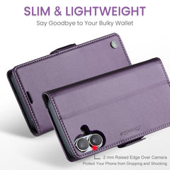 CaseMe 023 Butterfly Buckle Litchi Texture RFID Anti-theft Leather Phone Case, For iPhone 16