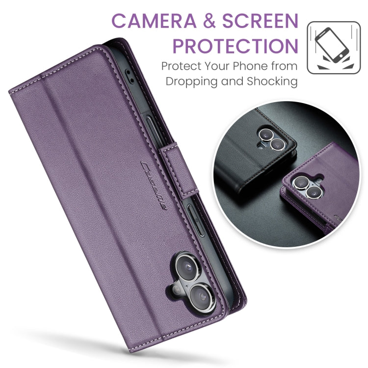 CaseMe 023 Butterfly Buckle Litchi Texture RFID Anti-theft Leather Phone Case, For iPhone 16
